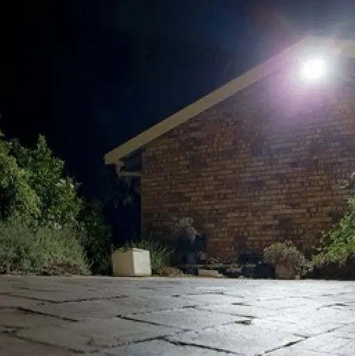 Floodlight activated during wireless attack